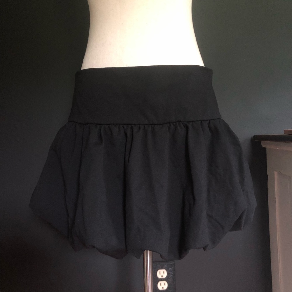 Good Luck Gem XL Black Bubble Mini Skirt